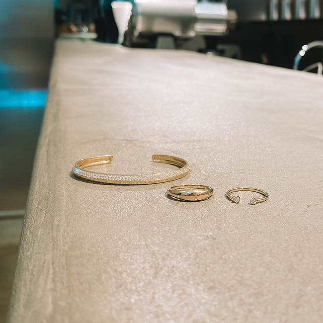 Sleek diamond bangle